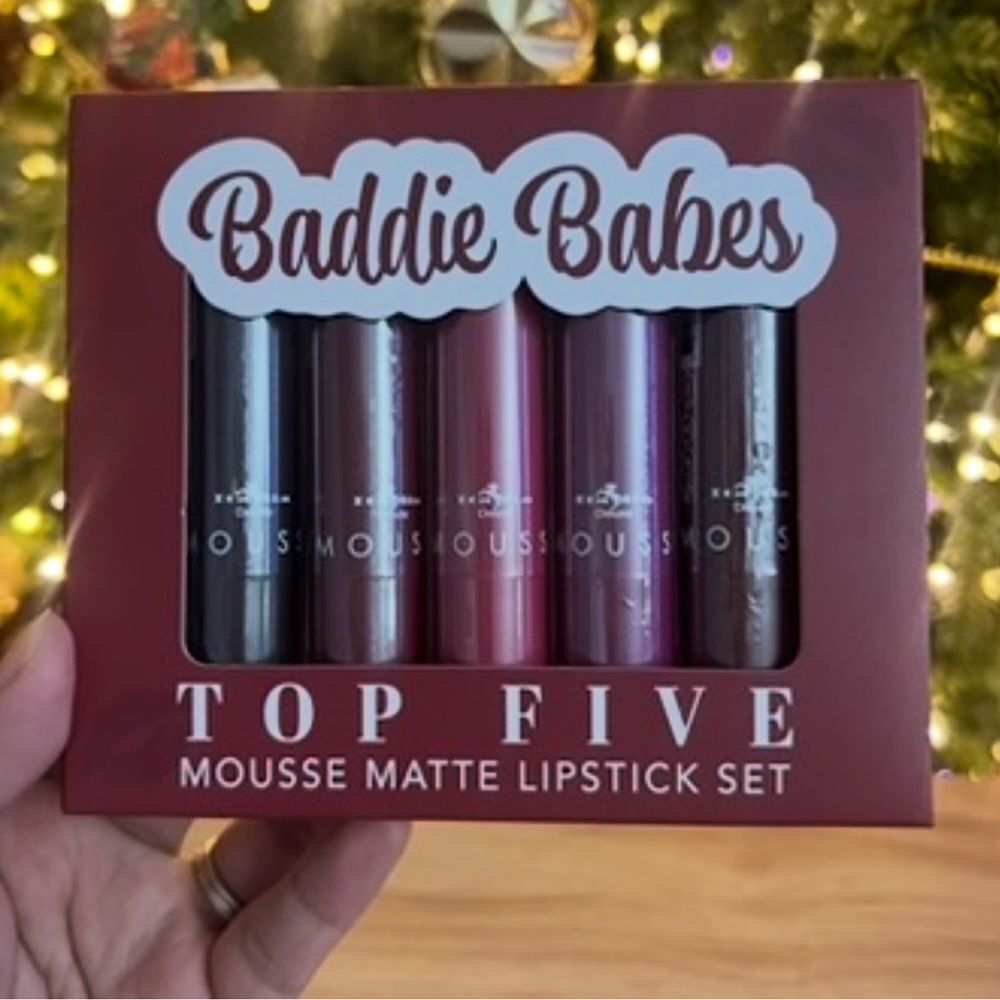 Italia Deluxe Top Five Baddie Babes Mousse Matte Lipstick Set New